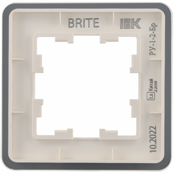 IEK BRITE Рамка 1-местная РУ-1-2-Бр стекло белый RE , BR-M12-G-41-K01