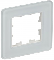 BRITE Рамка 1-местная РУ-1-2-Бр стекло белый RE , BR-M12-G-41-K01