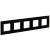 SKANDY Рамка 5-местная SK-F25Bl стекло черный IEK, SK-M52-G-K02