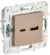 IEK SKANDY Розетка USB A+C 18Вт SK-R13Sa песочный , SK-U22-018-K98
