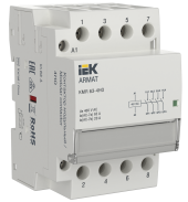 ARMAT Контактор модульный KMR 63А 48В AC 4НО IEK, AR-KMR10-063-40-048 ARMAT Контактор модульный KMR 63А 48В AC 4НО IEK, AR-KMR10-063-40-048