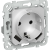 FLITE Розетка 1-местная с заземлением с защитными шторками 16А с USB A+A 3,1А безвинтовое крепление РСЮша11-1-ФлА алюминий IEK, FI-R14-16-1-U21-D31-K47