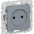 FLITE Розетка без заземления без защитных шторок безвинтовое крепление 10А РС01-1-ФлМ маренго IEK, FI-R10-10-1-K35