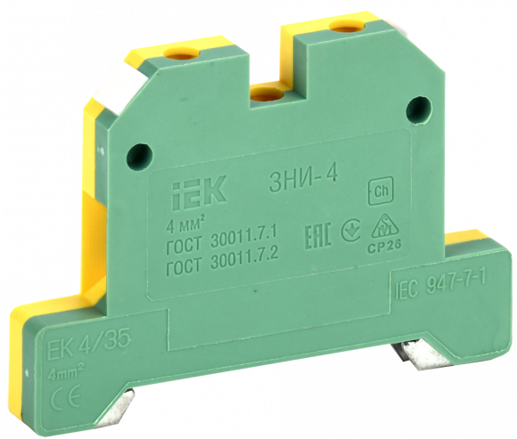 IEK Зажим наборный ЗНИ-4PEN 4мм2 (JXB-земля) IEK, YZN20-004-K52