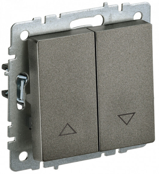 IEK BRITE Выключатель жалюзи 10А ВС10-1-5-БрТБ темная бронза IEK, BR-V15-0-10-K45