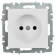 IEK BRITE Розетка 1-местная без заземления без защитных шторок 10А РС10-1-0-БрБ белый , BR-R10-10-K01