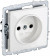 IEK BRITE Розетка 1-местная без заземления без защитных шторок 10А РС10-1-0-БрБ белый , BR-R10-10-K01