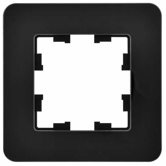 IEK BRITE Рамка 1-местная РУ-1-2-Бр стекло черный RE , BR-M12-G-41-K02