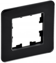 BRITE Рамка 1-местная РУ-1-2-Бр стекло черный RE , BR-M12-G-41-K02