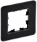 IEK BRITE Рамка 1-местная РУ-1-2-Бр стекло черный RE , BR-M12-G-41-K02