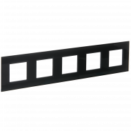 SKANDY Рамка 5-местная SK-F25G стекло графит , SK-M52-G-K53