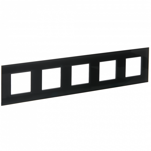 IEK SKANDY Рамка 5-местная SK-F25G стекло графит IEK, SK-M52-G-K53