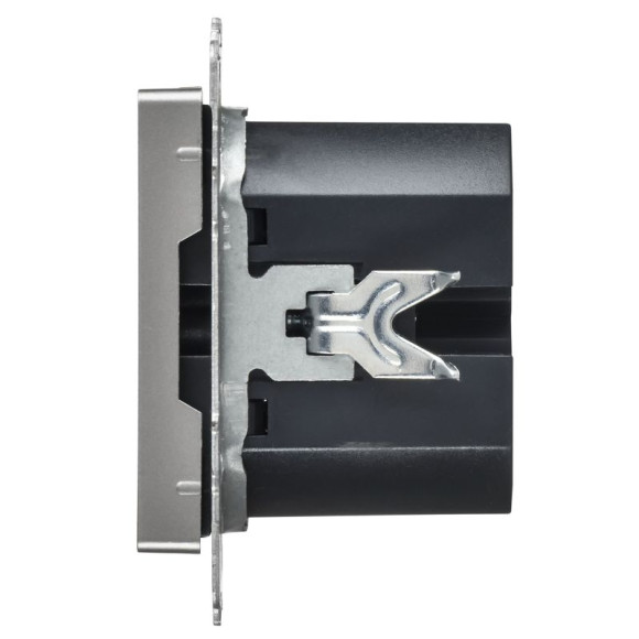 IEK BRITE Розетка USB C 65Вт высокоскоростная зарядка РЮ12-1-БрС сталь IEK, BR-U13-065-K46
