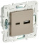 IEK SKANDY Розетка USB A+C 18Вт SK-R13Sh шампань , SK-U22-018-K37
