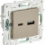 SKANDY Розетка USB A+C 18Вт SK-R13Sh шампань IEK, SK-U22-018-K37