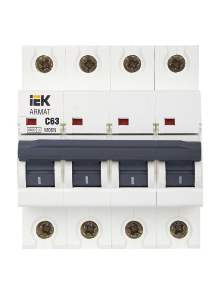 IEK ARMAT Автоматический выключатель M06N 4P C 63А IEK, AR-M06N-4-C063