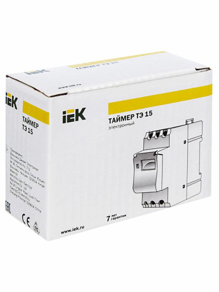 IEK Таймер ТЭ15 цифровой 16А 230В на DIN-рейку IEK, MTA10-16
