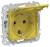 IEK FLITE Розетка с заземлением с защитными шторками и крышкой безвинтовое крепление 16А IP44 РСшкр11-1-44-ФлЖК желтый карри IEK, FI-R16-16-1-44-K44