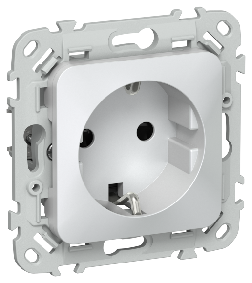 IEK FLITE Розетка с заземлением с защитными шторками 16А РСш11-0-ФлЖ жемчуг IEK, FI-R14-16-K36