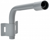 LIGHTING Кронштейн КР-1 D=48мм L=350мм под монтажную ленту 1 хомут серый IEK, LT-DKU0D-CR-48-35-21-K03