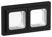 FLITE Рамка 2-местная IP55 Рпро-2-55-ФлЧ черный IEK, FI-M20-32-55-K02