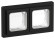 IEK FLITE Рамка 2-местная IP55 Рпро-2-55-ФлЧ черный IEK, FI-M20-32-55-K02