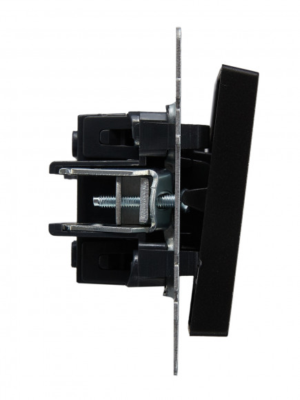 IEK BRITE Выключатель жалюзи 10А ВС10-1-5-БрЧ черный , BR-V15-0-10-K02