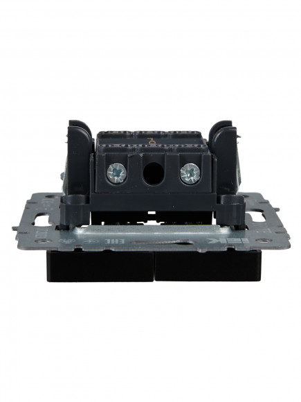 IEK BRITE Выключатель жалюзи 10А ВС10-1-5-БрЧ черный , BR-V15-0-10-K02