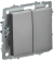IEK BRITE Выключатель 2-клавишный перекрестный 10А ВС10-2-3-БрС сталь , BR-V23-0-10-K46