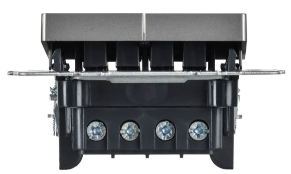 IEK BRITE Выключатель 2-клавишный перекрестный 10А ВС10-2-3-БрС сталь IEK, BR-V23-0-10-K46