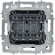 IEK BRITE Выключатель 2-клавишный перекрестный 10А ВС10-2-3-БрС сталь IEK, BR-V23-0-10-K46