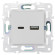 IEK SKANDY Розетка USB A+C 18Вт SK-R13W арктический белый , SK-U22-018-K01