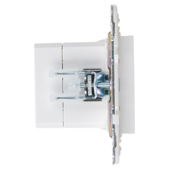 IEK SKANDY Розетка USB A+C 18Вт SK-R13W арктический белый , SK-U22-018-K01