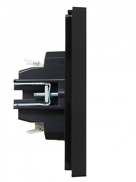 IEK FORTE&PIANO Выключатель 1-клавишный перекрестный 10А FP112 черный , FP-V13-0-10-1-K02