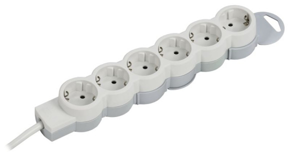 IEK STANDARD Удлинитель У06 6 мест 2P+PE 1,5м 3х1,5мм2 16А белый IEK, 695016