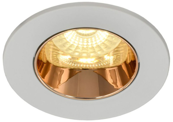 IEK LIGHTING Светильник 4106 встраиваемый поворотный под лампу GU10 белый/золото пластик IEK, LT-UVB0-4106-GU10-1-K22