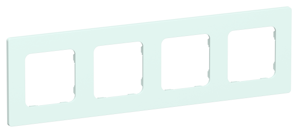 IEK FLITE Рамка 4-местная РУ-4-К-ФлХЛ холодный лед IEK, FI-M42-32-20-K94