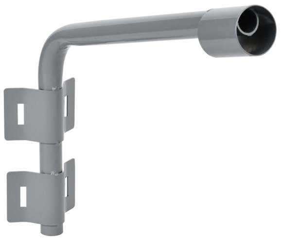 IEK LIGHTING Кронштейн КР-2 D=60мм L=500мм под монтажную ленту 2 хомута серый IEK, LT-DKU0D-CR-60-50-22-K03