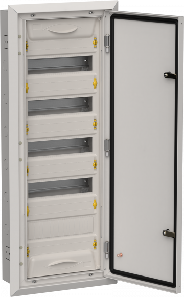 IEK TITAN 5 Корпус металлический ЩРв-60 (1х60) 880х365х130мм IP31 серый (одна дверь) IEK, TI5-50-V-060-31-7035
