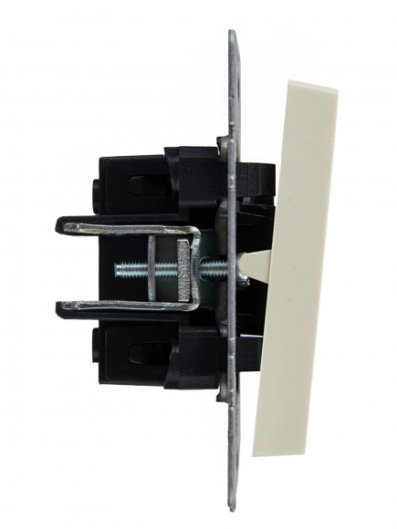 IEK BRITE Выключатель 1-клавишный 10А ВС10-1-0-БрКр бежевый , BR-V10-0-10-K10