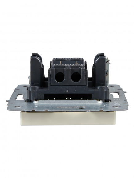 IEK BRITE Выключатель 1-клавишный 10А ВС10-1-0-БрКр бежевый , BR-V10-0-10-K10