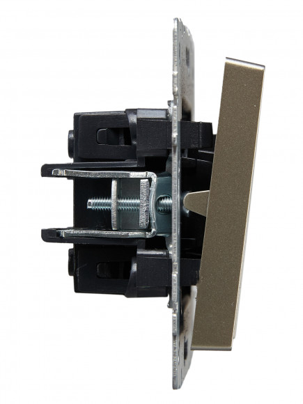 IEK BRITE Выключатель жалюзи 10А ВС10-1-5-БрШ шампань , BR-V15-0-10-K37