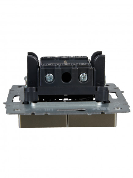 IEK BRITE Выключатель жалюзи 10А ВС10-1-5-БрШ шампань , BR-V15-0-10-K37