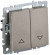 IEK BRITE Выключатель жалюзи 10А ВС10-1-5-БрШ шампань , BR-V15-0-10-K37