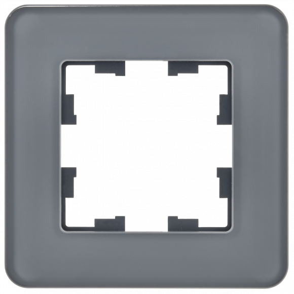 IEK BRITE Рамка 1-местная РУ-1-2-Бр стекло графит RE , BR-M12-G-41-K53