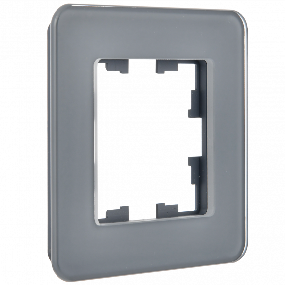 IEK BRITE Рамка 1-местная РУ-1-2-Бр стекло графит RE , BR-M12-G-41-K53