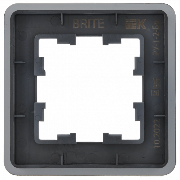 IEK BRITE Рамка 1-местная РУ-1-2-Бр стекло графит RE , BR-M12-G-41-K53