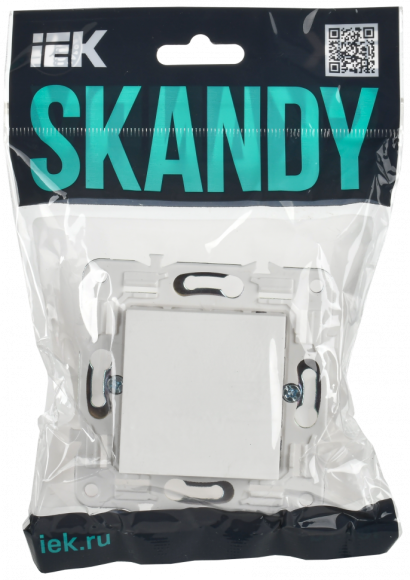 IEK SKANDY Заглушка с суппортом SK-C01W арктический белый , SK-PL10-K01