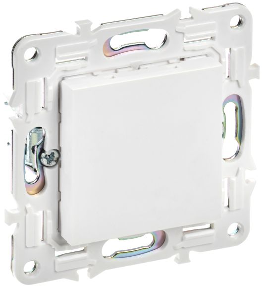 IEK SKANDY Заглушка с суппортом SK-C01W арктический белый , SK-PL10-K01