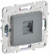 SKANDY Розетка компьютерная RJ45 кат.6 SK-K02Gr серый , SK-K10-2-K03